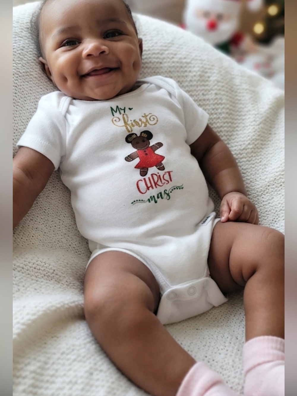 MY first Christmas Gerber one piece size 0-3 M new without tag never worn 100%co